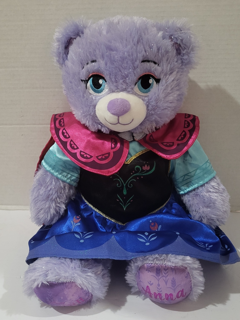 FROZEN Anna Sparkle 16" Plush  Build-A-Bear With Coronation Dress & Cape